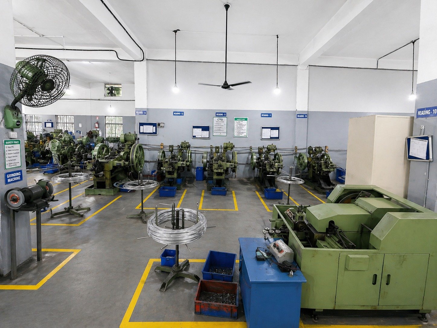 Heading machine shop floor at SRME, Mohali