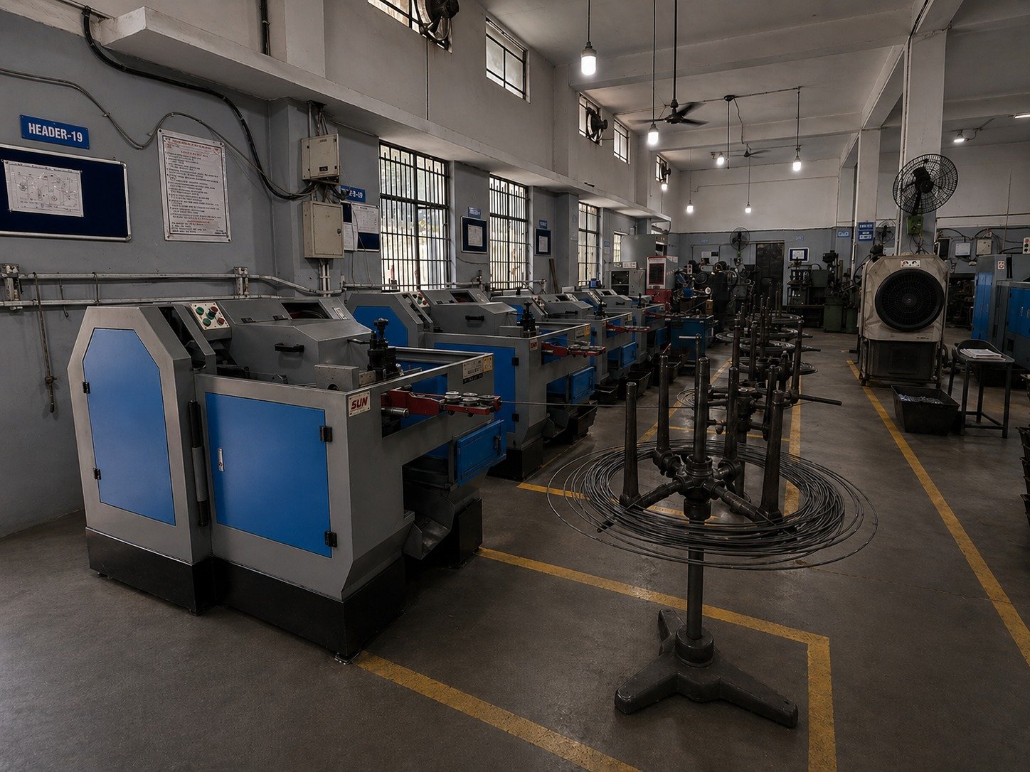 Line of SUN cold heading machines at SRME, Mohali